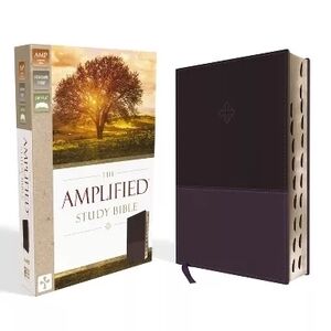NWT Amplified Study Bible, Imitation Leather, Purple, Indexed - by Zondervan